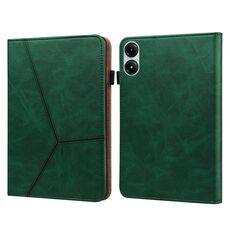 Per Xiaomi Poco Pad 12.1 Custodia per tablet in pelle goffrata a strisce colorate (verde)
