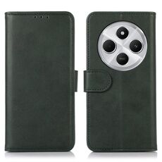 Per Redmi 14C 4G Custodia per telefono in pelle con texture di mucca (verde)