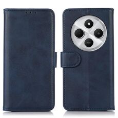 Per Redmi 14C 4G Custodia per telefono in pelle con texture di mucca (blu)