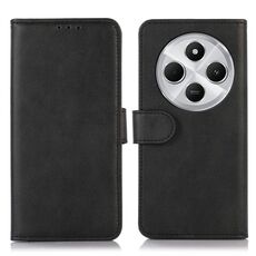 Per Redmi 14C 4G Custodia per telefono in pelle con texture di mucca (nero)
