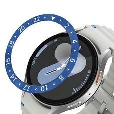 Per Samsung Galaxy Watch 7 40mm Style C Smart Watch Quadrante Anello di Copertura in Acciaio Inossidabile (Blu)