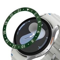 Per Samsung Galaxy Watch 7 44mm Style C Smart Watch Quadrante Anello di Copertura in Acciaio Inossidabile (Verde)