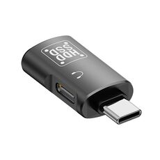 Adattatore USB-C/Tipo-C a USB, USB-C/Tipo-C OTG supporta auricolari e trasmissione dati (nero)