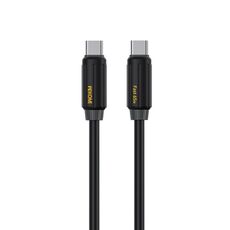 Cavo dati di ricarica rapida WK WDC-28 elastico in silicone originale da 1 m PD65W tipo C a tipo C (nero)