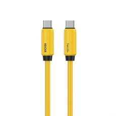 Cavo dati di ricarica rapida WK WDC-28 in silicone elastico originale da 1 m PD65W tipo C a tipo C (giallo)