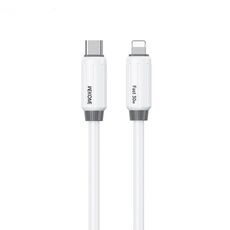 Cavo dati di ricarica rapida WK WDC-29 elastico in silicone originale da 1 m PD30W tipo C a 8 pin (bianco)