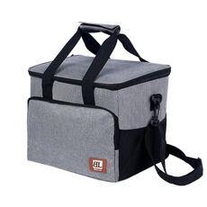 Borsa termica impermeabile di grande capacità, per picnic all'aperto, portatile, bento pack, stile: 27L grigio grande