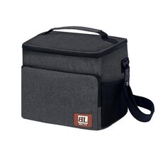 Borsa termica impermeabile di grande capacità, per picnic all'aperto, portatile, bento pack, stile: 12L, nero, piccolo