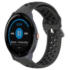 Per Garmin Vivoactive3 Music Cinturino sportivo in silicone traspirante perforato da 20 mm (nero)