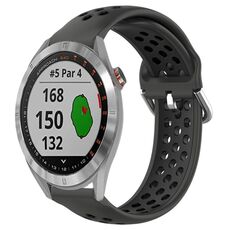 Per Garmin Approach S40 Cinturino sportivo in silicone traspirante traforato da 20 mm (nero)