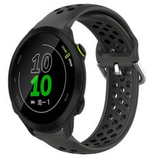 Per Garmin Forerunner 158 20mm Cinturino sportivo in silicone traspirante perforato (nero)