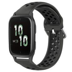 Per Garmin Forerunner Sq2 Cinturino per orologio sportivo in silicone traforato traspirante da 20 mm (nero)