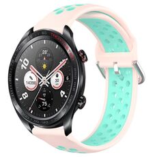 For Honor Watch Dream 22mm Cinturino in silicone sportivo traforato e traspirante (rosa + anatra d'acqua)