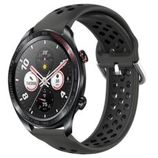 For Honor Watch Dream 22mm Cinturino in silicone sportivo traforato e traspirante (nero)