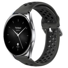 Per Xiaomi Watch S2 46mm 22mm Cinturino sportivo in silicone traspirante traforato (nero)
