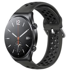 Per Xiaomi MI Watch S1 22mm Cinturino sportivo in silicone traspirante traforato (nero)