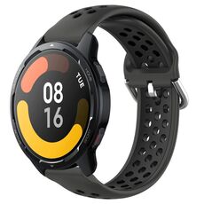 Per Xiaomi Watch S1 Active 22mm Cinturino in silicone sportivo traforato traspirante (nero)