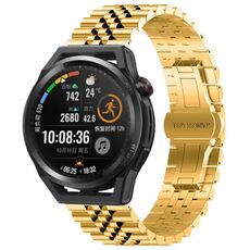 Per Huawei Watch GT Runner Five Bull Cinturino semicircolare in acciaio inossidabile + strumento di rimozione cinturino (oro)