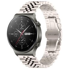 Per Huawei Watch GT2 Pro / GT 2e Five Bull Mezzo tondo in acciaio inossidabile con cinturino + strumento di rimozione del cinturino (colore Starlight)