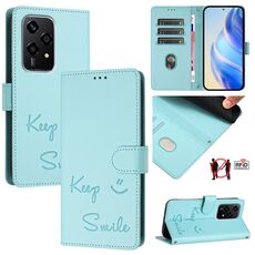 Custodia per telefono in pelle con stampa RFID Global Smile per Honor 200 Lite (verde menta)