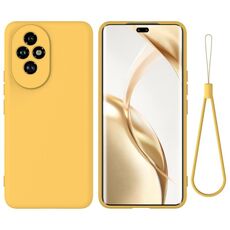 Per Honor 200 Pro Custodia antiurto in silicone liquido Pure Color (giallo)