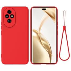 Per Honor 200 Pro Custodia antiurto in silicone liquido Pure Color (rosso)