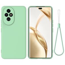 Per Honor 200 Pro Custodia antiurto in silicone liquido Pure Color (verde)