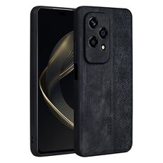 Custodia per telefono con effetto pelle in rilievo 3D per Honor 200 Lite Global AZNS (nero)