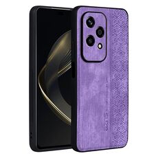 Custodia per telefono in pelle con effetto rilievo 3D per Honor 200 Lite Global AZNS (viola)