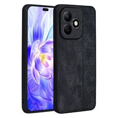 Custodia per telefono con effetto pelle in rilievo 3D per Honor X60i AZNS (nero)