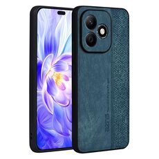 Custodia per telefono con effetto pelle in rilievo 3D per Honor X60i AZNS (verde scuro)