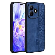 Custodia per telefono con effetto pelle in rilievo 3D per Honor X60i AZNS (blu zaffiro)