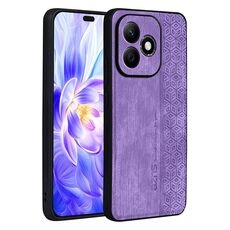 Custodia per telefono con effetto pelle in rilievo 3D per Honor X60i AZNS (viola)