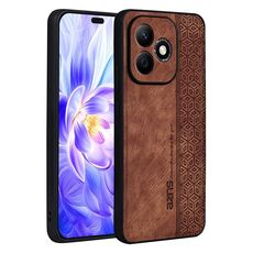 Custodia per telefono con effetto pelle in rilievo 3D per Honor X60i AZNS (marrone)