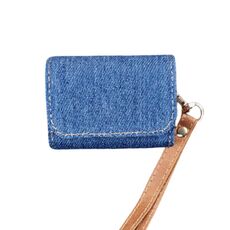 Per AirPods Pro 2 Cowboy Fabric Texture PU Custodia protettiva per cuffie (blu)