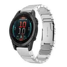 Per Garmin Fenix ​​E 47mm cinturino in acciaio inossidabile tartarugato da 22mm (argento)