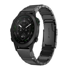 Per Garmin MARQ Golfer Cinturino per orologio in acciaio inossidabile da 22 mm con guscio di tartaruga (nero)
