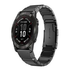 Per Garmin Fenix ​​7 Pro 47mm cinturino in acciaio inossidabile tartarugato da 22mm (nero)