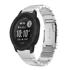 Per Garmin Instinct 2 Solar Tortoise Shell 22mm cinturino in acciaio inossidabile (argento)