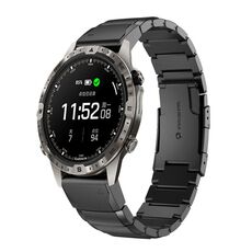 Per Garmin MARQ Adventurer Gen 2 cinturino in acciaio inossidabile da 22 mm con guscio di tartaruga (nero)