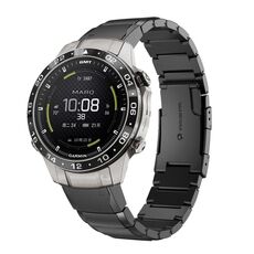 Per Garmin MARQ Aviator Gen 2 cinturino in acciaio inossidabile da 22 mm con guscio di tartaruga (nero)
