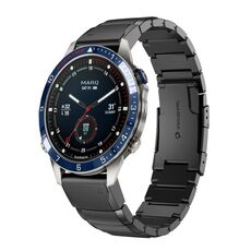 Per Garmin MARQ Captain Gen 2 cinturino in acciaio inossidabile da 22 mm con guscio di tartaruga (nero)