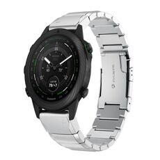 Per Garmin MARQ Golfer Gen 2 cinturino in acciaio inossidabile da 22 mm con guscio di tartaruga (argento)