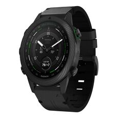 Per Garmin MARQ Golfer Cinturino in pelle con fibbia in acciaio da 22 mm (nero)