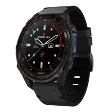 Per Garmin Descent Mk3i 51mm Cinturino in pelle con fibbia in acciaio 26mm (nero)