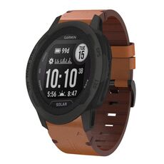 Per Garmin Instinct 2X Solar cinturino in pelle con fibbia in acciaio da 26 mm (marrone)