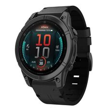Per Garmin Fenix ​​8 AMOLED 43mm Cinturino in pelle con fibbia in acciaio 20mm (nero)