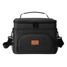 Borsa termica portatile da campeggio, per picnic all'aperto, grande capacità, per il pranzo (nera)