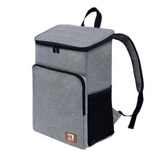Borsa termica portatile da campeggio da 20 litri, doppia spalla, per picnic all'aperto, grande capacità, per il pranzo (grigio)