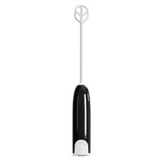 Miscelatore elettrico portatile per latte in polvere, per bambini, per preparare alimenti complementari, con bastoncino di agitazione (bianco e nero)